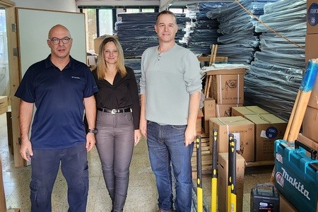 חלוקת ציוד לצוותי הצחי ביישובים מהחמל האשרחי
